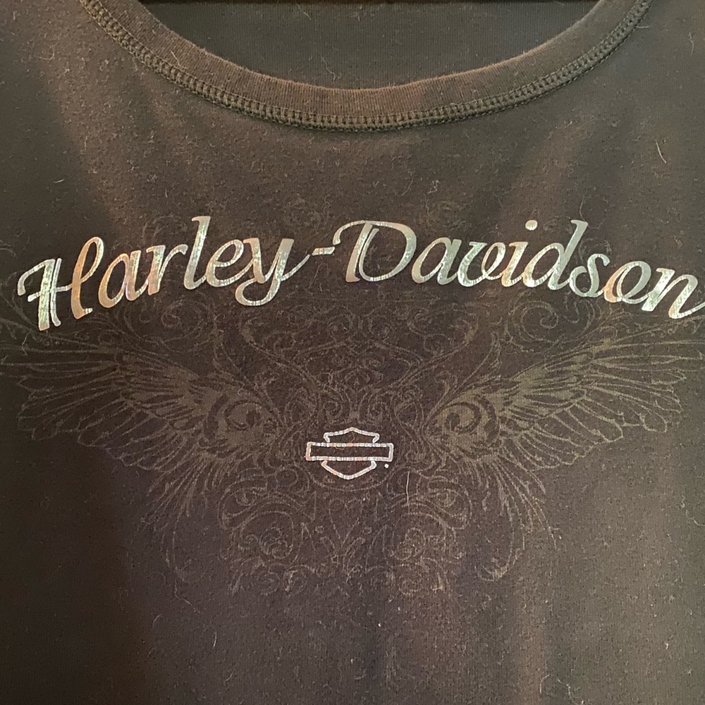 Black long sleeve Harley Davidson tee